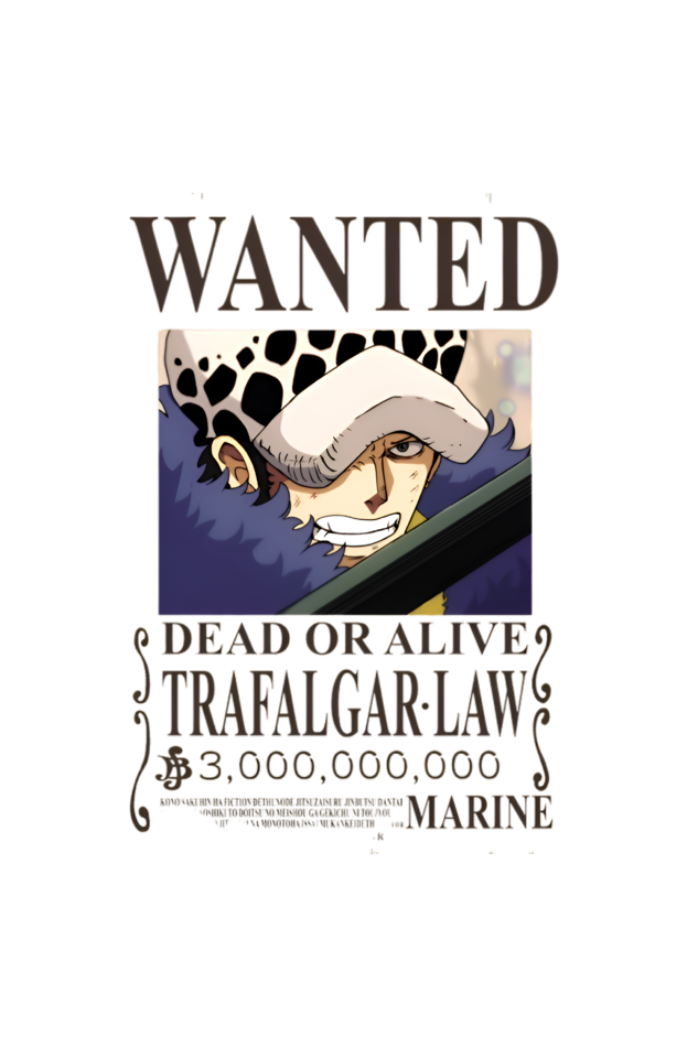 Trafalgar D. Law Bounty Poster T-Shirt – One Piece Edition