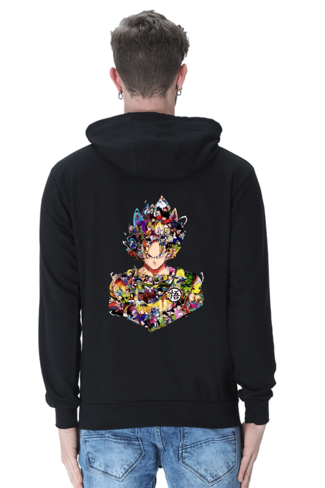 Saiyan Warrior Collage Hoodie – Super Saiyan Goku Art