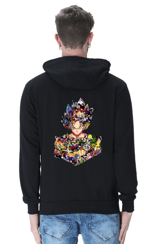 Saiyan Warrior Collage Hoodie – Super Saiyan Goku Art