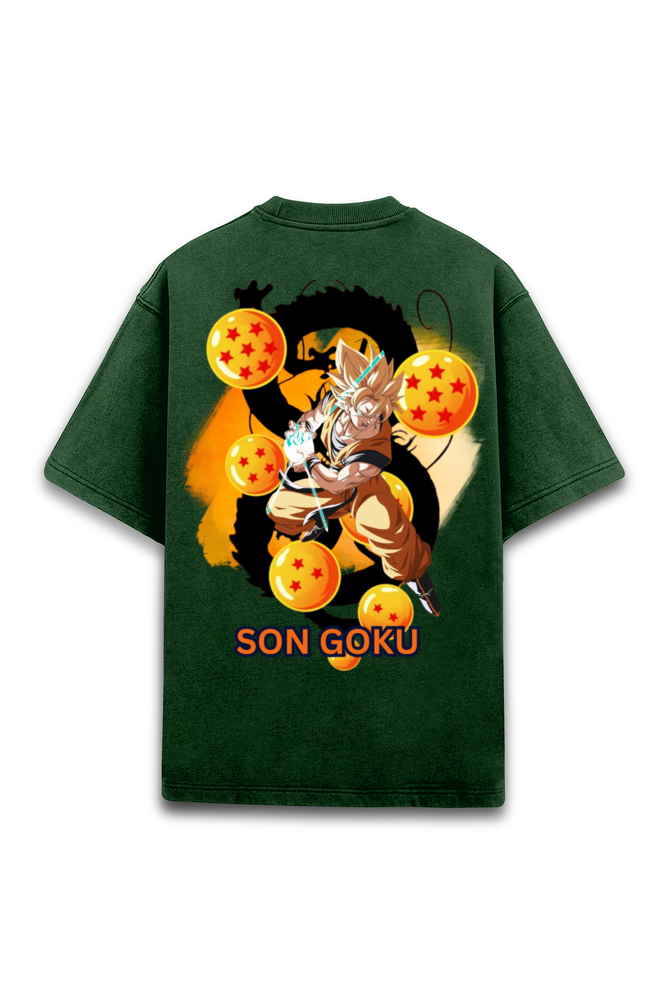 Son Goku Acid Washed Oversized T-Shirt – Dragon Ball Z